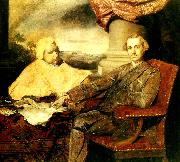 Sir Joshua Reynolds lord rockingham and his secretary, edmund burke oil painting